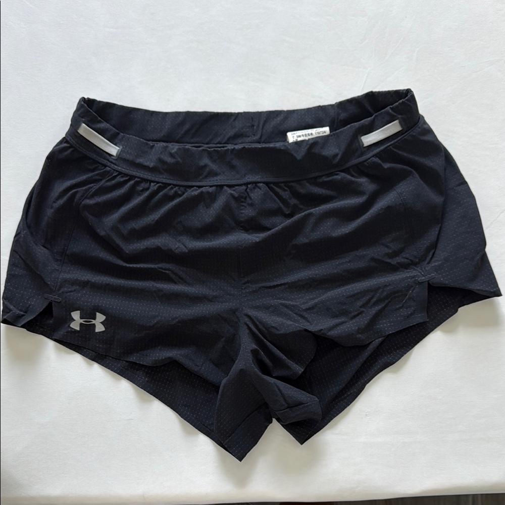 Under Armour Black Athletic Shorts 2-in-1 Design